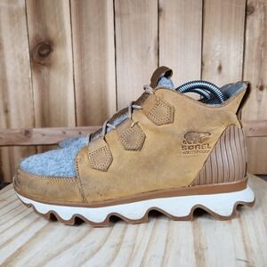Sorel Kinetic Caribou Boots Womens 8.5 Brown Leather Waterproof Winter Snow‎